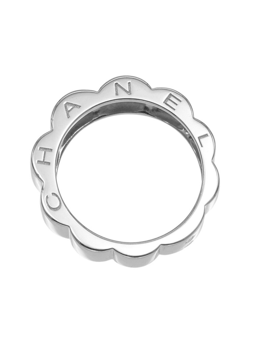 Chanel Profile Camellia White Gold Ring - Picture 10 of 11